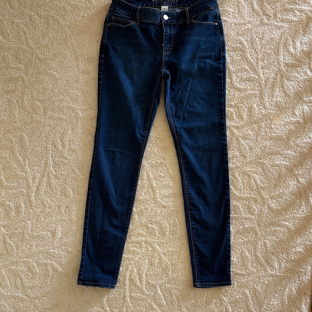 White House Black Market Deep Indigo Skinny Jeans